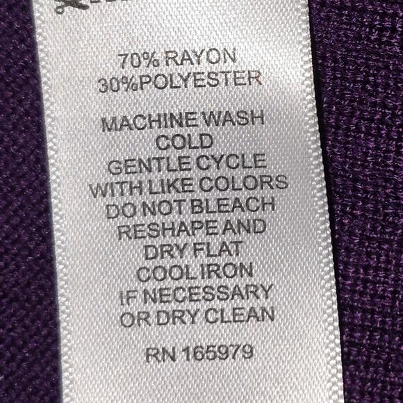 Cable & Gauge Purple Cowl Neck Women's Tunic Length Sweater Plus Size 3X New - Picture 4 of 6